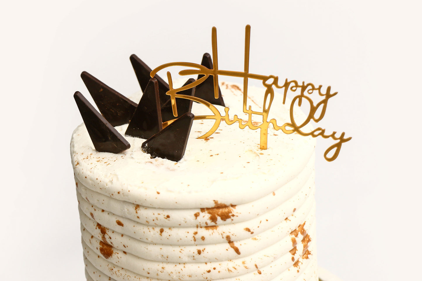 Buttercream Cake - Gold Splatter